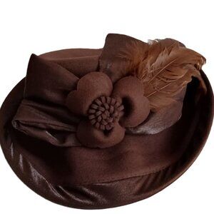 Whittall and Shon Brown Floral Classy Women’s Hat